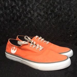 LE Star Wars Sperrys Orange mens SZ 10